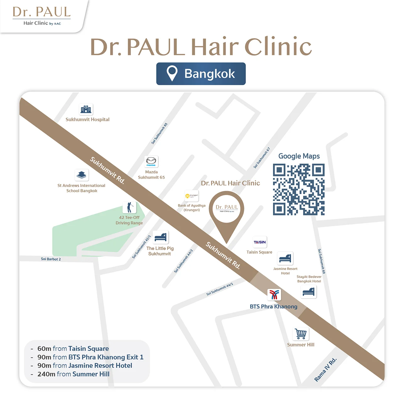Dr. PAUL Hair Clinic by AAC Bangkok Sukhumvit Phra Khanong Map