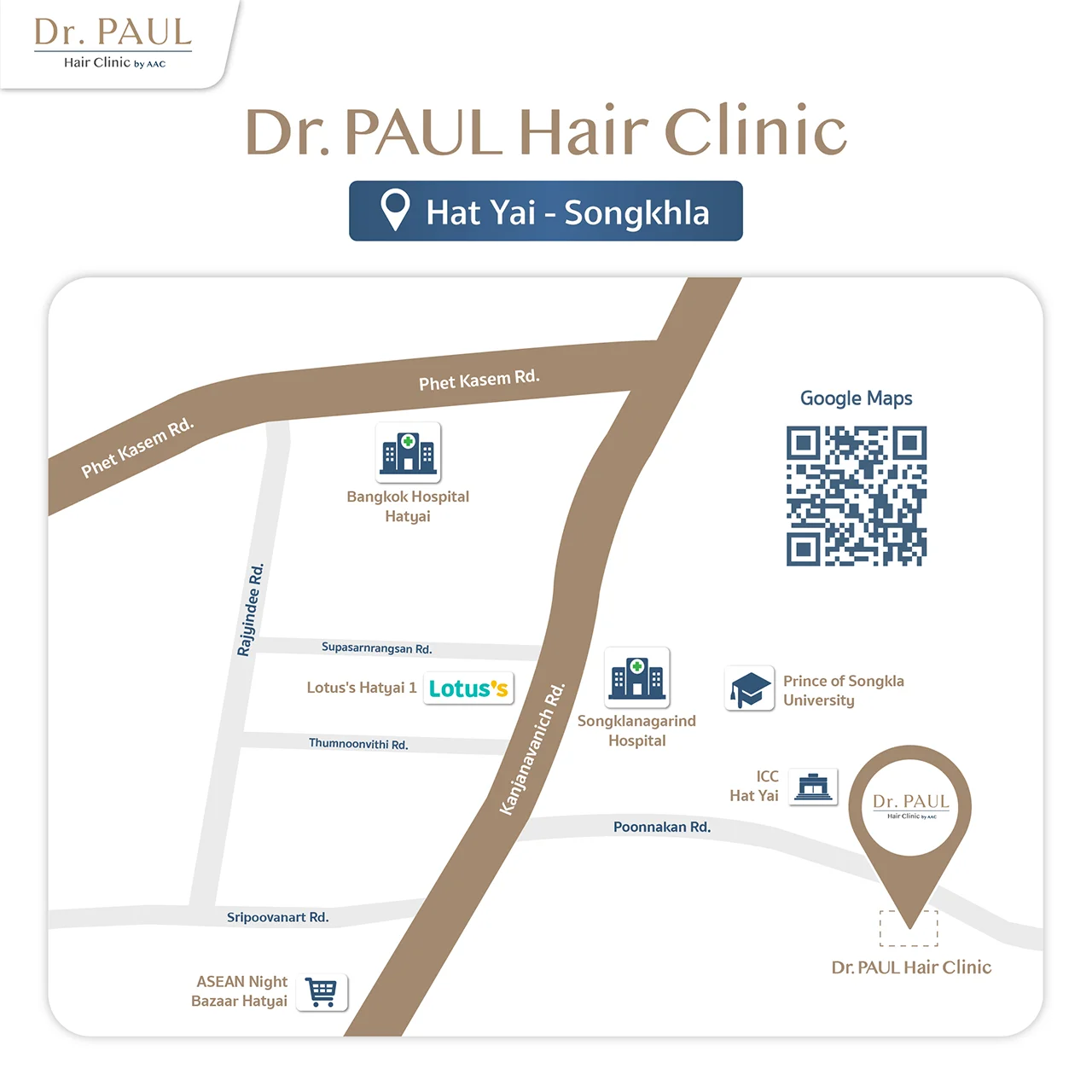 Dr. PAUL Hair Clinic by AAC Hat Yai Songkhla Map