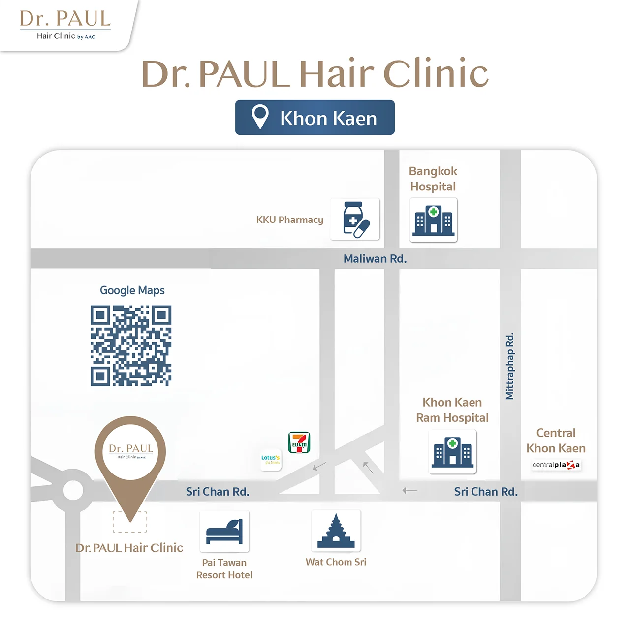Dr. PAUL Hair Clinic by AAC Khon Kaen Map