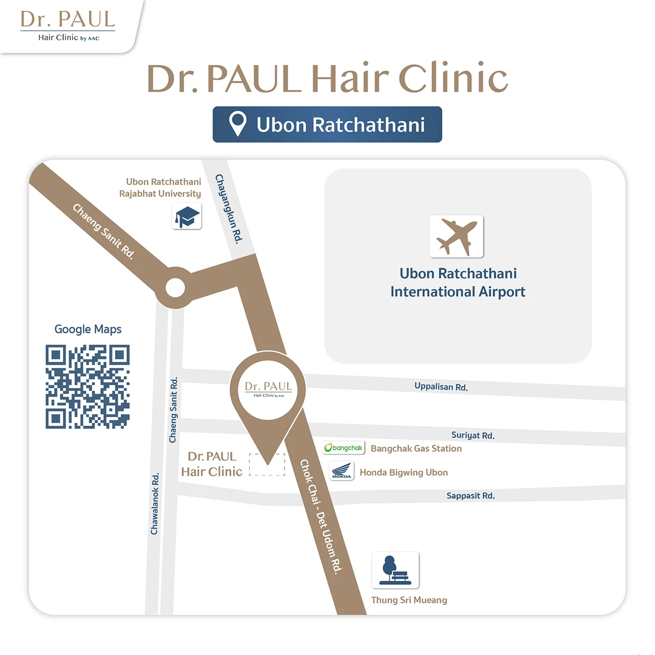 Dr. PAUL Hair Clinic by AAC Ubon Ratchathani Map
