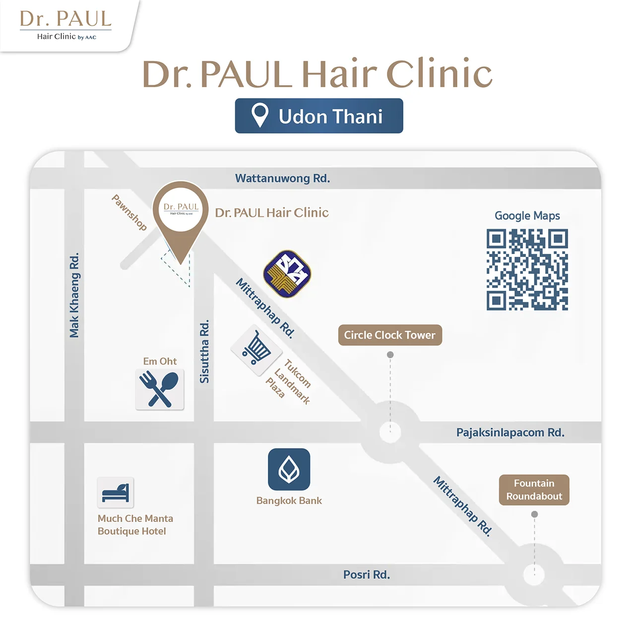 Dr. PAUL Hair Clinic by AAC Udon Thani Map