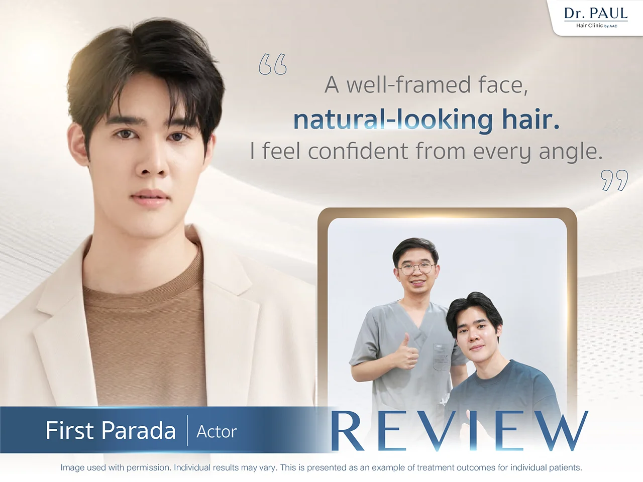 Thai Male Celebs Hair Transplant Review — First Parada