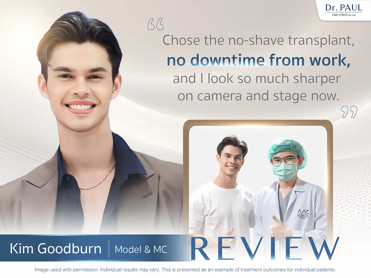 Thai Male Celebs Hair Transplant Review — Kim Goodburn